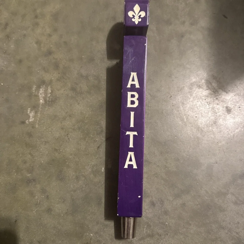 Abita Beer Tap Handle Knob Topper Bar Keg Top Brewing Purple